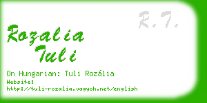rozalia tuli business card